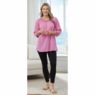 Lace-Trimmed Gauze Top, , large