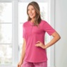 Short-Sleeve Pintuck Top, , large