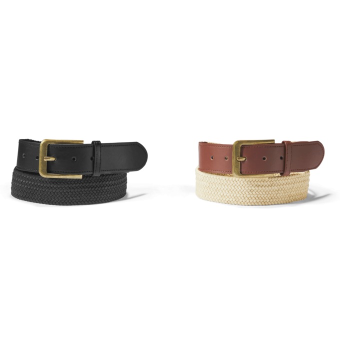 Set of 2 Men's Stretch Belts, , large