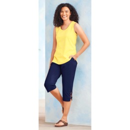 Lattice-Hem Capri, , large