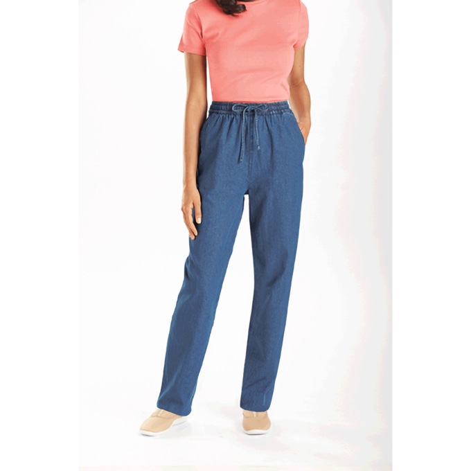 Easy-Fit Denim Pant, , large