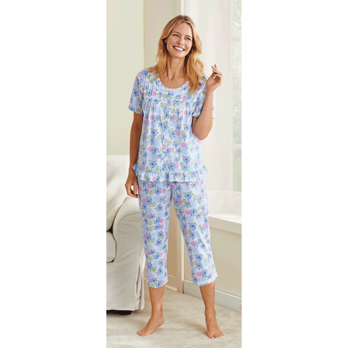 Cozy Ruffle PJ Set, Blue, large