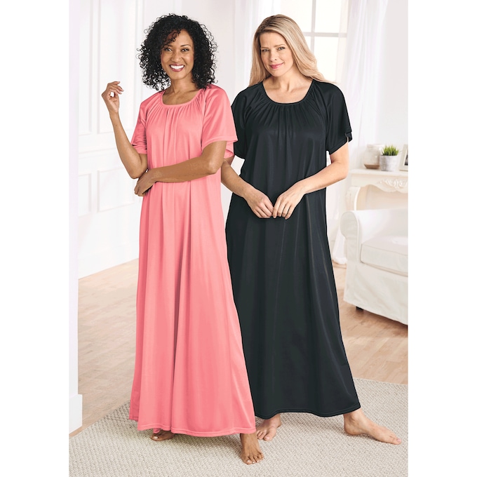 2-Pack Long Tricot Nightgowns, , large