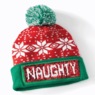 Naughty or Nice Sequin Pom Hat, , large