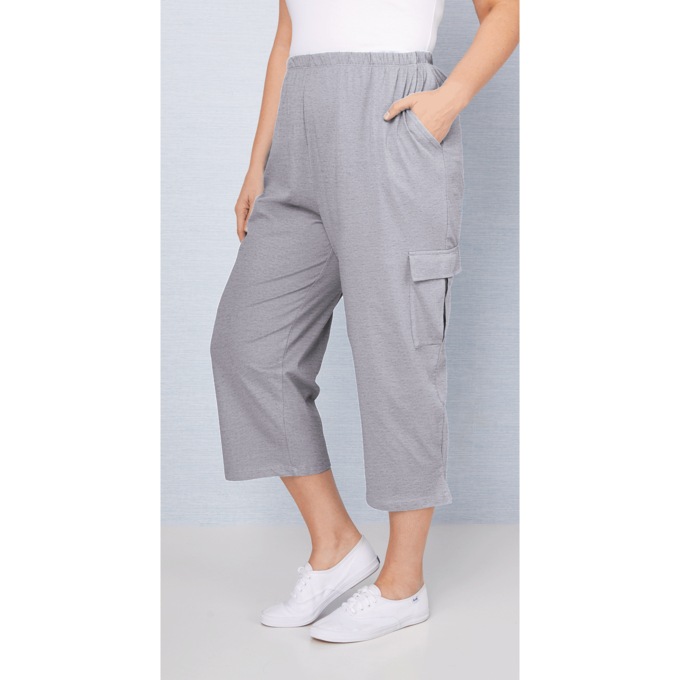 Cargo Capri, Heather Gray, large
