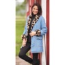 Denim Shearling Coat, Denim Leopard, large