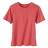 Short-Sleeve Pintuck Top, , large