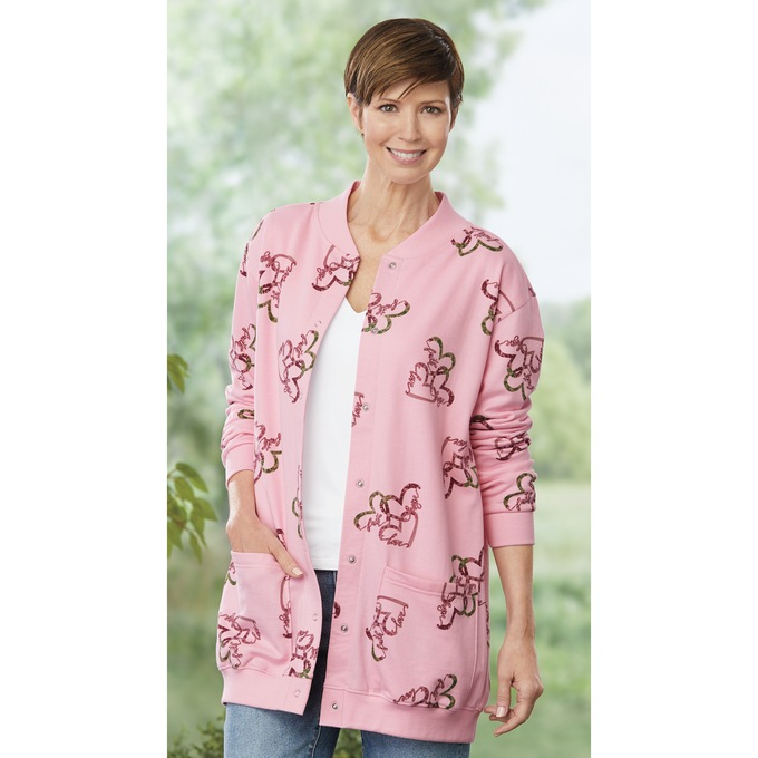 Snap-Front Cardigan, , large