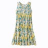 Sleeveless Button-Front Printed Dress, , large