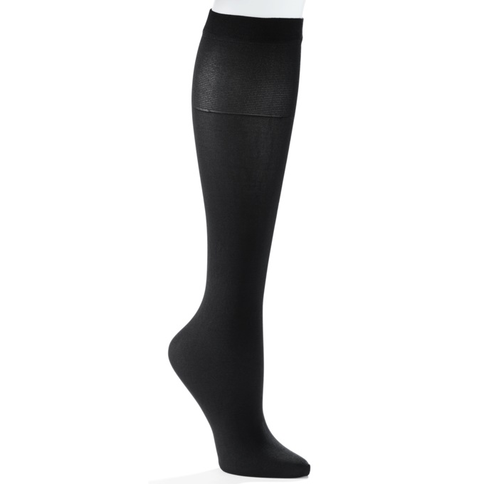 Wide-Calf Moderate Compression Socks, Black, large