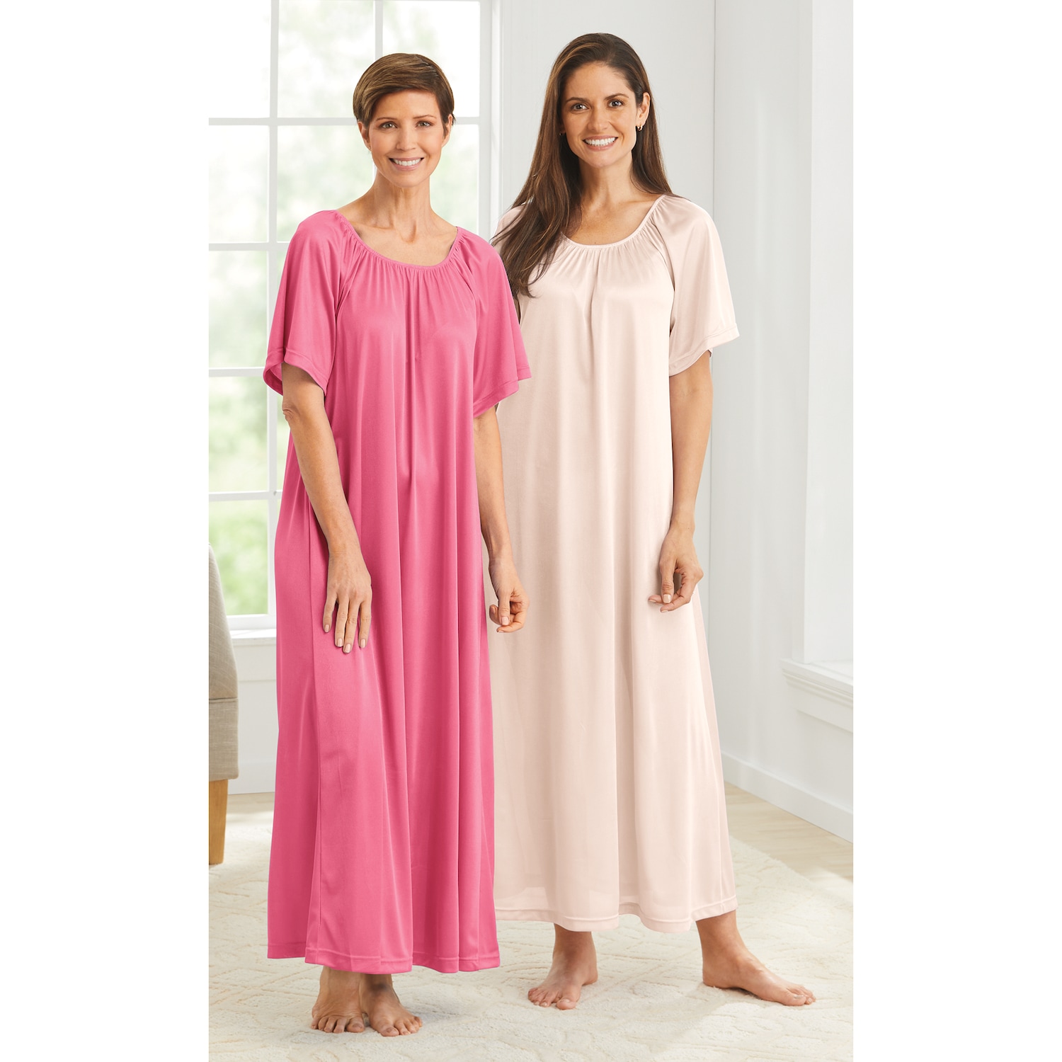 2Pack Long Tricot Nightgowns Carol Wright