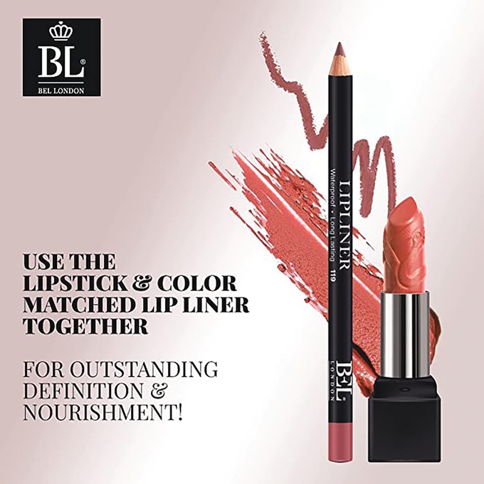 BEL London Lipstick & Lipliner Set, Coral, large