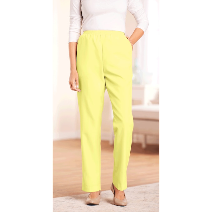 Wrinkle-Resistant Pants, Lemonade, large