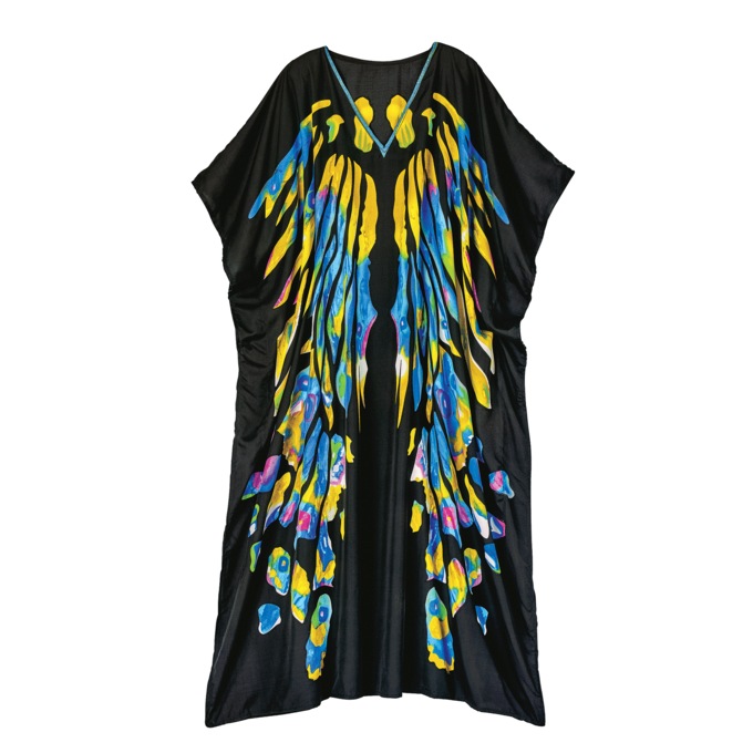 Long Satin Caftan, , large