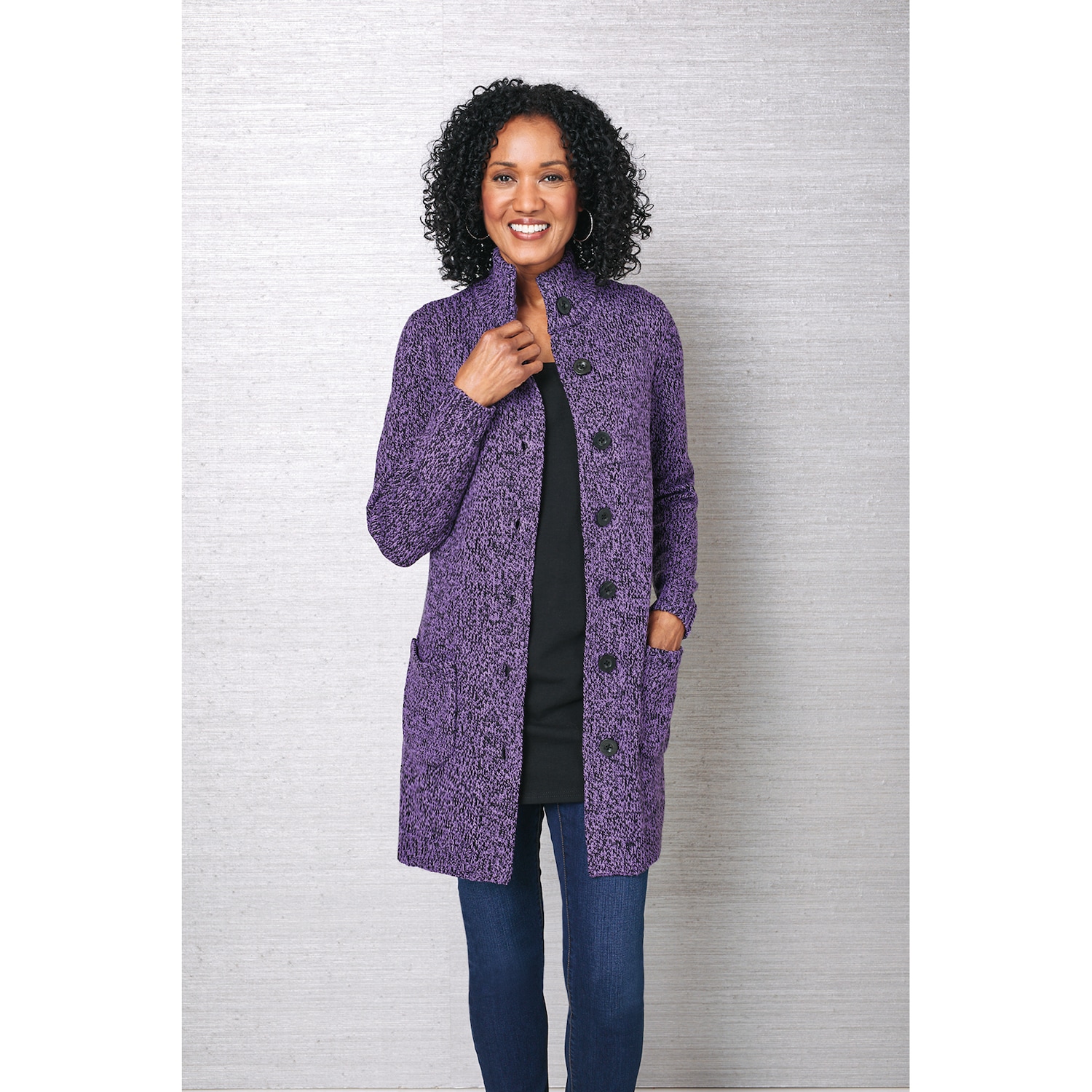 Marled Cardigan Carol Wright