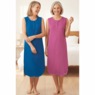2-Pack Henley Sleeveless Nightshirt, , large