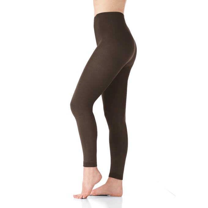 Ultra-Soft Fleece-Lined Leggings, Brown, large