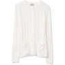 Cable Knit Cardigan, White, large