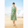Crinkle Cotton Tiered Dress, , large