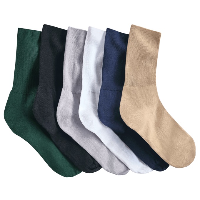 6-Pack Women's Buster Brown® 100% Cotton Socks, Dark Multi, large
