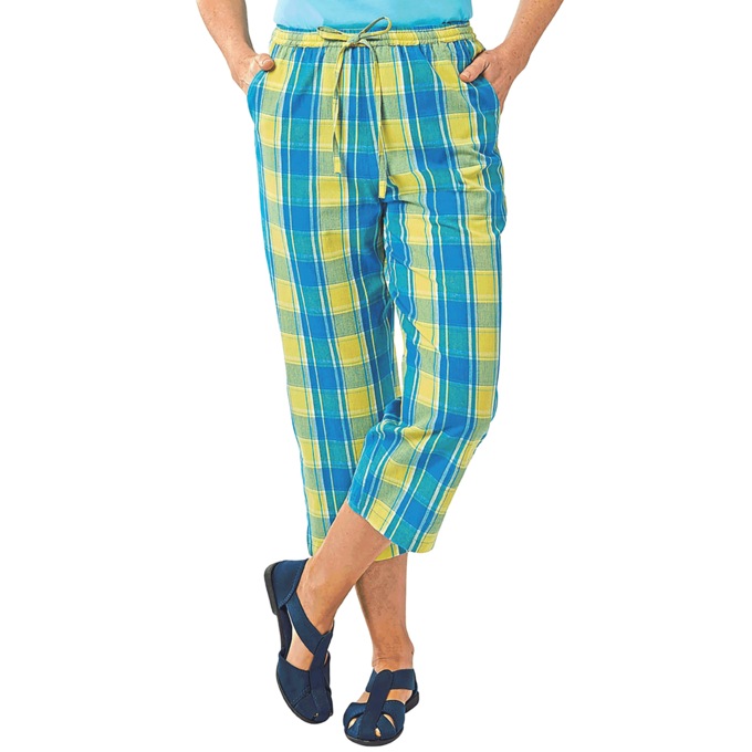 Plaid Capris, , large