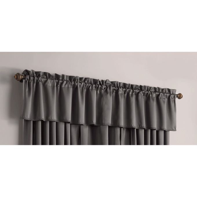 Madison Room-Darkening Light-Filtering Valance, Steel, large