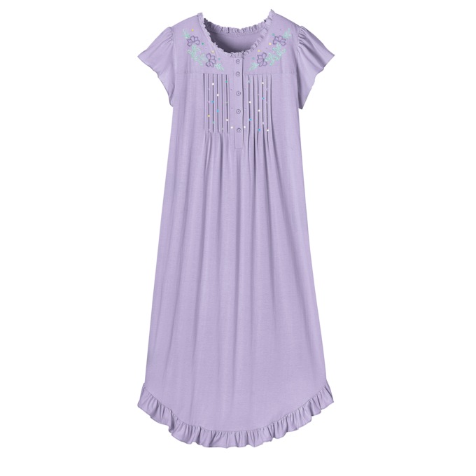 Knit Gown With Embroidery, , large