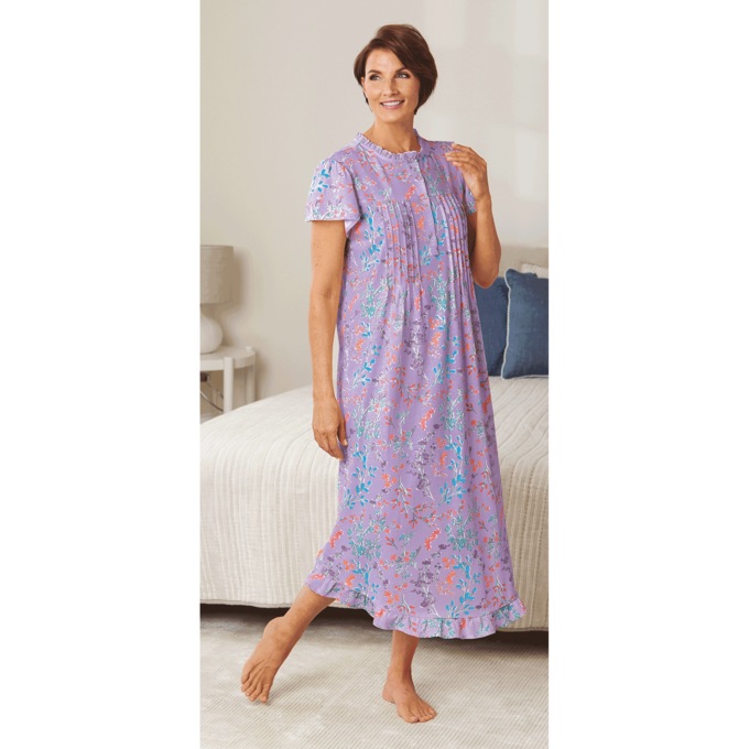 Knit Gown With Embroidery, , large