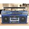 Supersonic 4-Band Radio and Cassette Player with Bluetooth, Blue, large