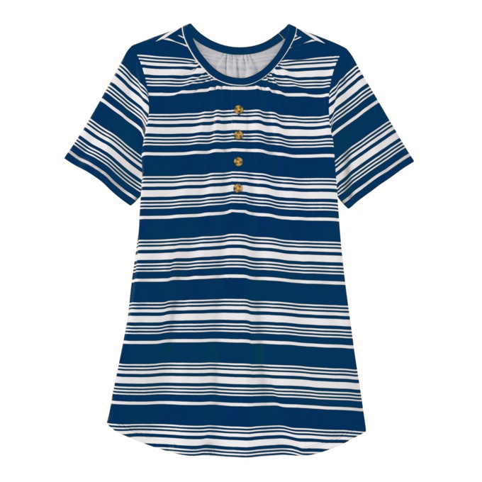 Knit Button Top, , large
