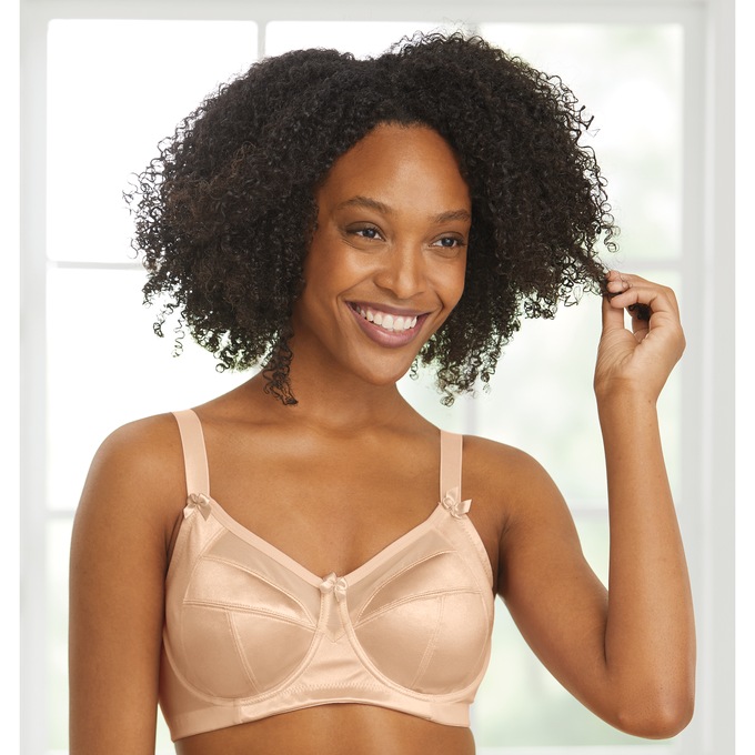 Cozee Corner® Satin Side-Support Bra, , large