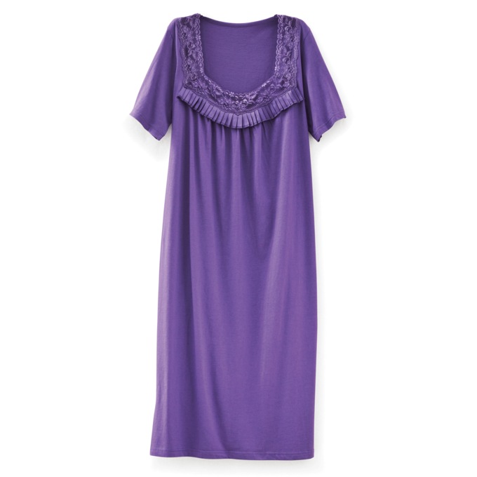 Cotton Knit Gown, , large