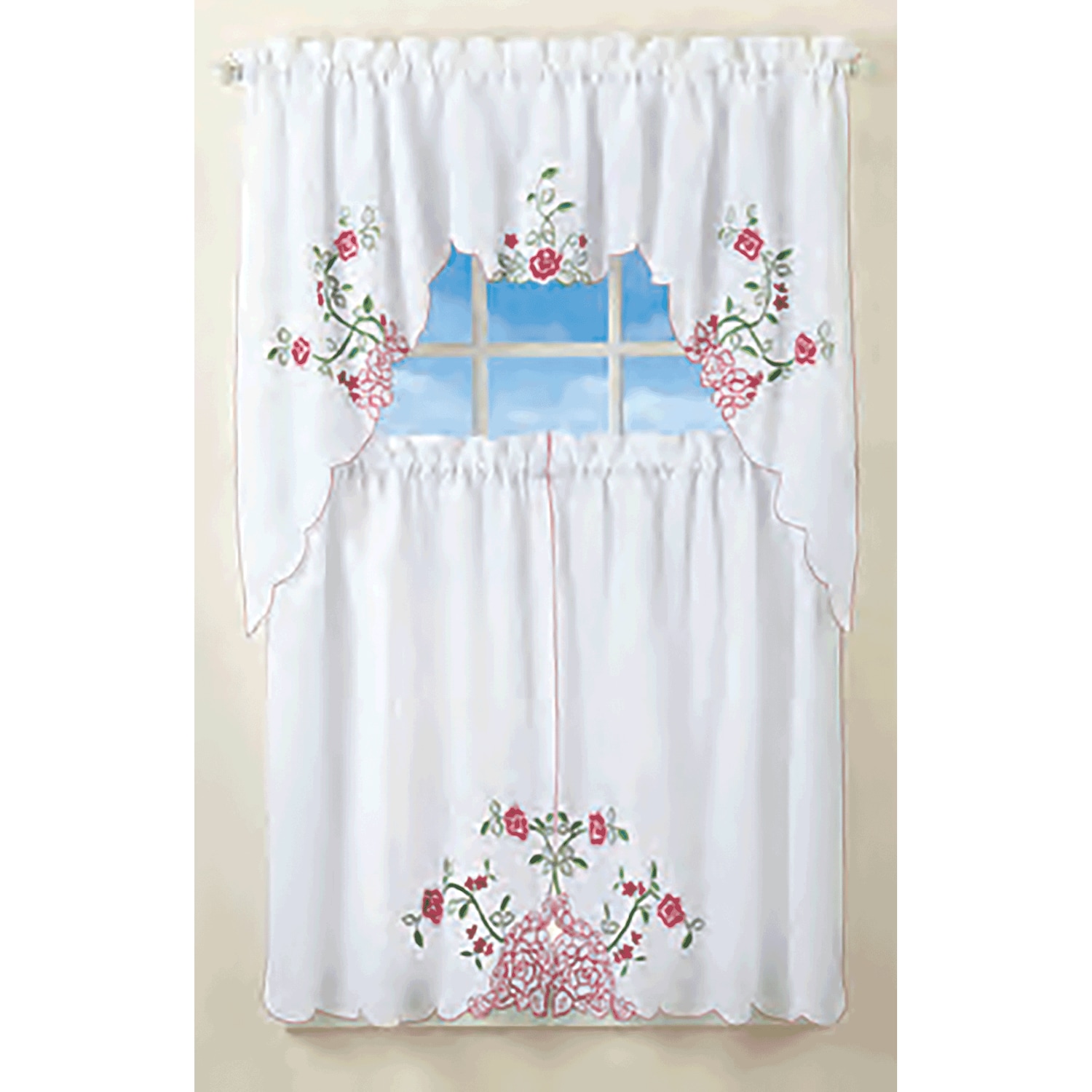 Floral Embroidered Curtain Carol Wright