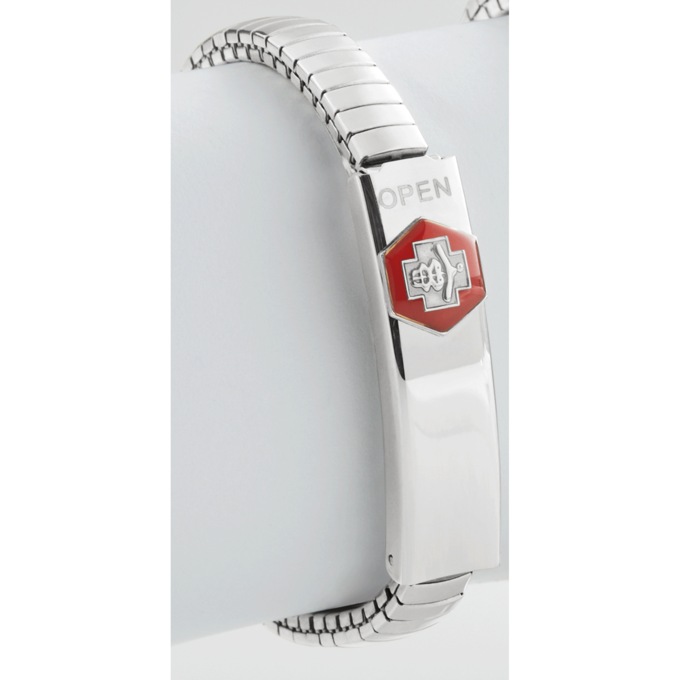 Medical ID Bracelet, Silver, large