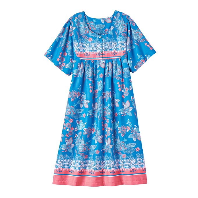 Border Print Patio Dress, , large