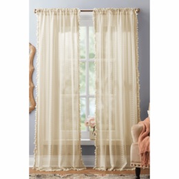 Crochet Panel with Tassel Trim, , large