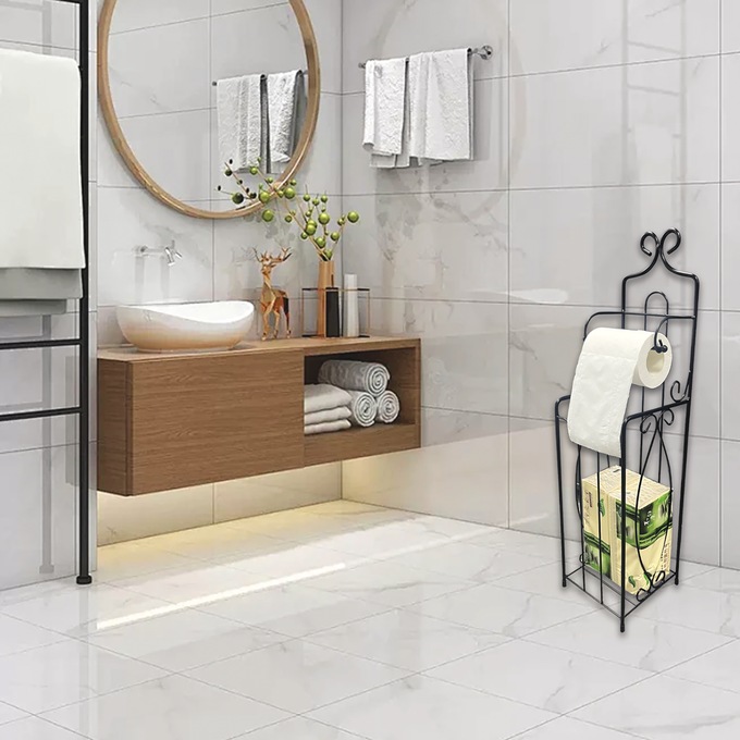 Collette Scroll Toilet Paper Holder, , large