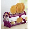 Space-Saving 2-Tier Dish Drying Rack with Utensil Holder, , large