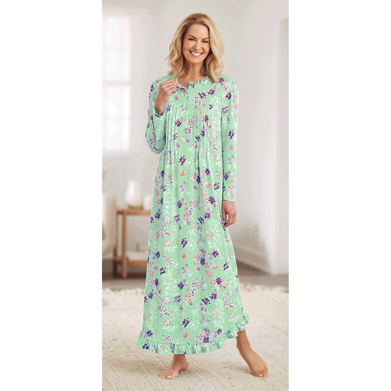 LongSleeve Printed Nightgown Carol Wright