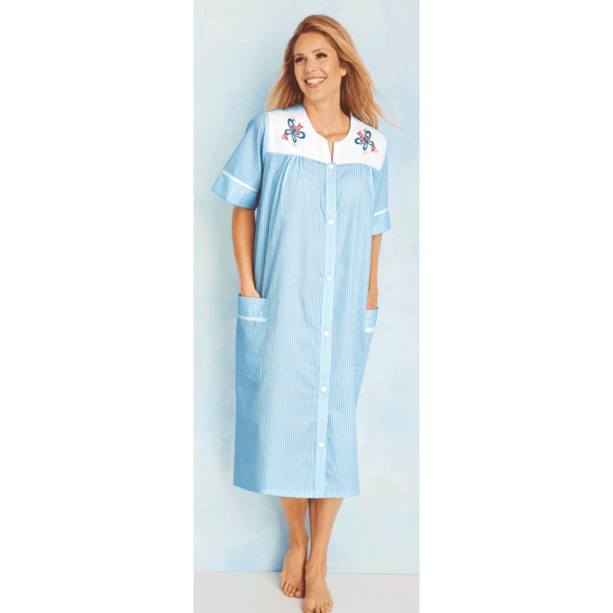 Duster With Embroidered Yoke, , large