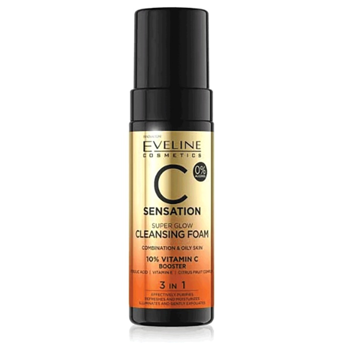 Eveline Cosmetics C-Sensation Super Glow Facial Cleansing Foam, , large