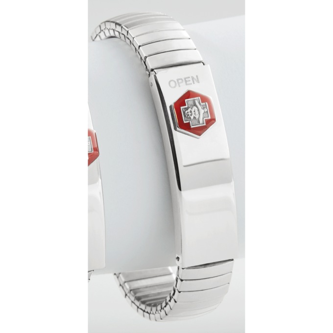 Medical ID Bracelet, Silver, large