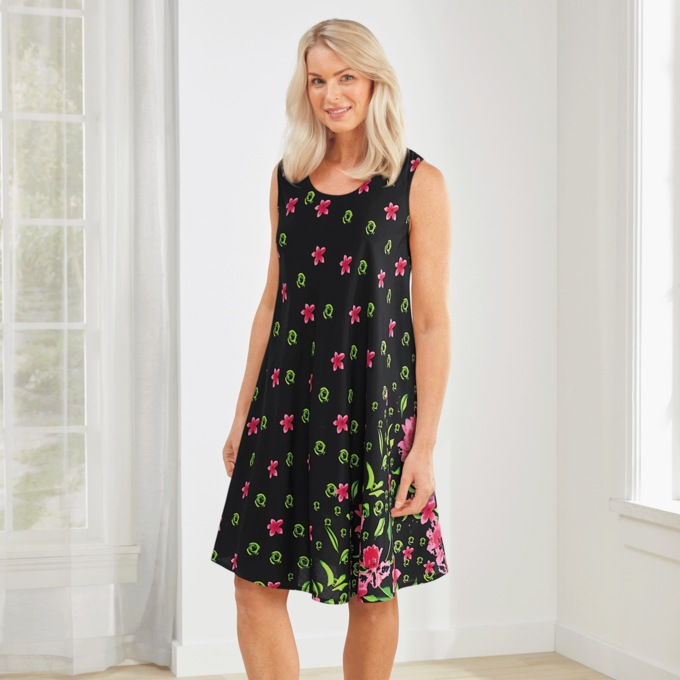 Tropical Border Dress, , large