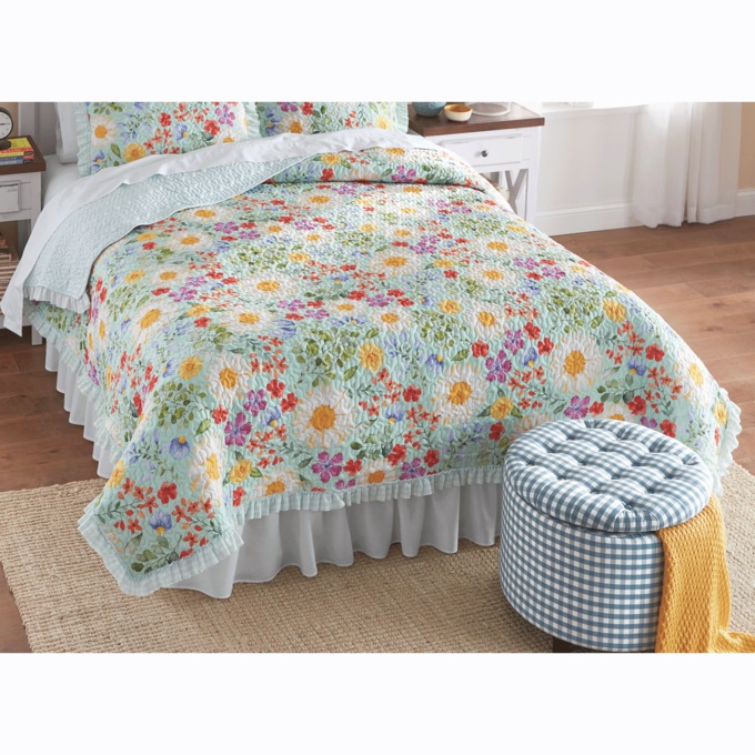 Bright Daisy Quilt, , large