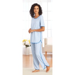 Contrast Trim PJs, , large