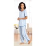 Contrast Trim PJs, Blue, large
