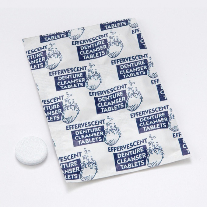 Effervescent Denture Cleanser Tablets, , large