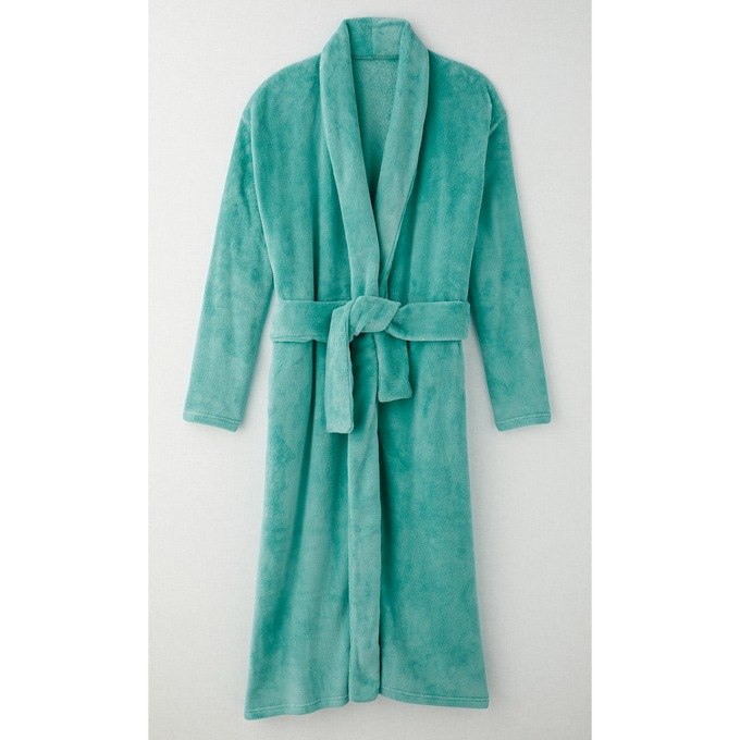 Fleece Wrap Robe, Island Blue, large