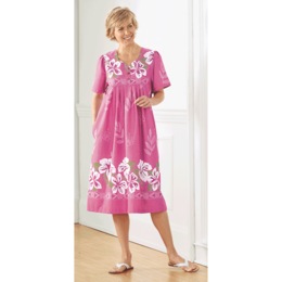 Border Print Patio Dress, , large