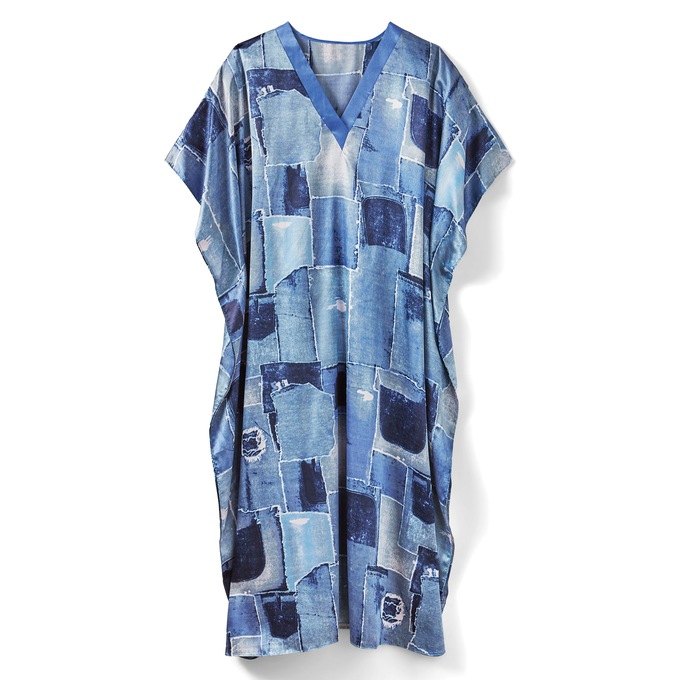 Long Satin Caftan, , large